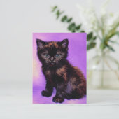 Cartes Pour Fêtes Annuelles Van Gogh Style Chat pourpre (Debout devant)