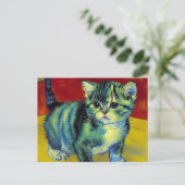 Cartes Pour Fêtes Annuelles Van Gogh Tabby Cat (Debout devant)