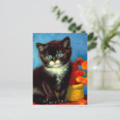 Cartes Pour Fêtes Annuelles Van Gogh Tuxedo Cat (Debout devant)