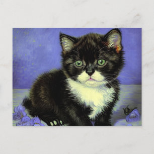 Cartes Pour Fêtes Annuelles Van Gogh Tuxedo Kitten