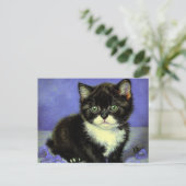Cartes Pour Fêtes Annuelles Van Gogh Tuxedo Kitten (Debout devant)