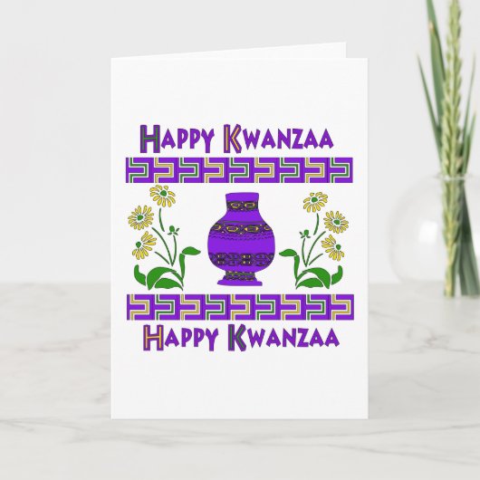 Cartes Pour Fêtes Annuelles Vase à Kwanzaa (Devant)