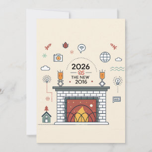 Cartes Pour Fêtes Annuelles Vecteur de la culture numérique 2026, la nouvelle