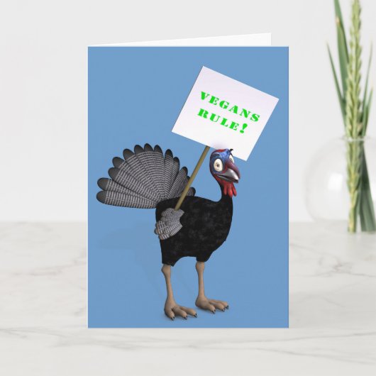 Cartes Pour Fêtes Annuelles Vegans Rule ! (Devant)