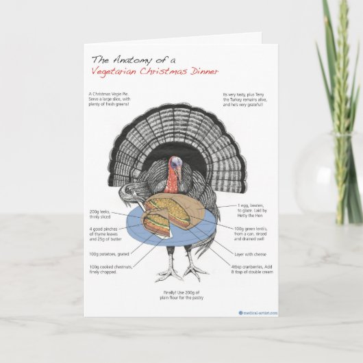 Cartes Pour Fêtes Annuelles Vegetarian Christmas card (Devant)