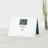 Cartes Pour Fêtes Annuelles VÉGÉTATION, ANIMAUX DE LA FORÊT Fait Floral Noël (Dos)