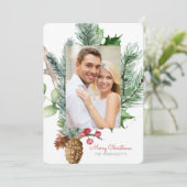 Cartes Pour Fêtes Annuelles Végétation botanique d'hiver 2 Appartement photo (Debout devant)