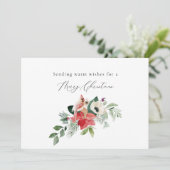 Cartes Pour Fêtes Annuelles Végétation botanique d'hiver Joyeux Noël (Debout devant)