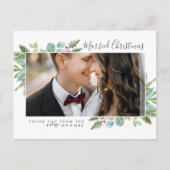 Cartes Pour Fêtes Annuelles Végétation de Noël Marié Merci de Noël (Devant)