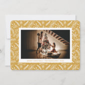 Cartes Pour Fêtes Annuelles Végétation de Noël (or) Photo horizontale (Devant)