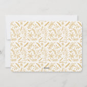 Cartes Pour Fêtes Annuelles Végétation de Noël (or) Photo horizontale (Dos)