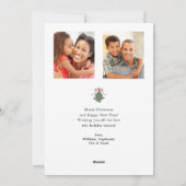 Cartes Pour Fêtes Annuelles Végétation d'hiver Mistletoe 3 Photos Noël (Dos)