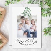 Cartes Pour Fêtes Annuelles Végétation d'hiver Mistletoe Joyeuses Vacances Pho