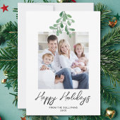 Cartes Pour Fêtes Annuelles Végétation d'hiver Mistletoe Joyeuses Vacances Pho