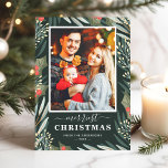 Cartes Pour Fêtes Annuelles Végétation d'hiver Mistletoe Merriest Photo de Noë<br><div class="desc">Envoyez vos salutations de la saison avec cette "Carte de vacances photo de Noël Merriest Winter Greenery Mistletoe". (1) Pour plus de personnalisation, cliquez sur le lien "customiser plus loin" et utilisez notre outil de conception pour modifier ce modèle. (2) Si vous préférez les papiers plus épais / Finition mat,...</div>