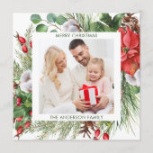 Cartes Pour Fêtes Annuelles Végétation d'hiver Noël Salutation de Noël (Devant)