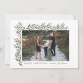 Cartes Pour Fêtes Annuelles Végétation d'hiver Photo blanche Noël (Devant)