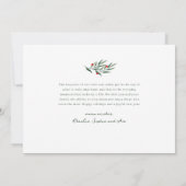 Cartes Pour Fêtes Annuelles Végétation d'hiver Photo blanche Noël (Dos)