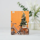 Cartes Pour Fêtes Annuelles Vélo d'arbre de Noël (Debout devant)
