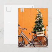 Cartes Pour Fêtes Annuelles Vélo d'arbre de Noël (Devant / Derrière)
