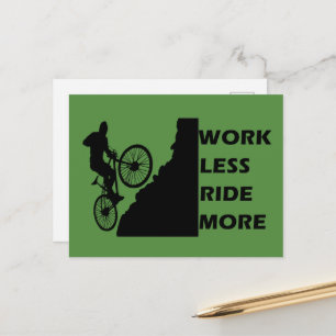 Cartes Pour Fêtes Annuelles Vélo de Montagne Motivationnel - Citation de Cycli