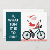Cartes Pour Fêtes Annuelles Vélo de Noël (Devant / Derrière)