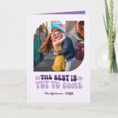 Cartes Pour Fêtes Annuelles Velvet Violet Champagne Retro New Year Photo (Devant)