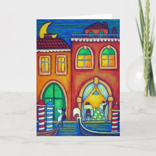 Cartes Pour Fêtes Annuelles Venice Valentine avec chats par Lisa Lorenz