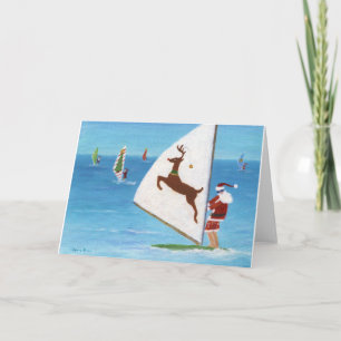 Cartes Pour Fêtes Annuelles Vent Père Noël