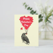 Cartes Pour Fêtes Annuelles Véntines gothiques de corbeau (Debout devant)