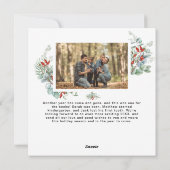 Cartes Pour Fêtes Annuelles Verdure botanique Aquarelle Élégante (Dos)