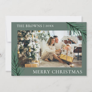 Cartes Pour Fêtes Annuelles verdure hivernale gui photo la plus joyeuse de Noë