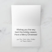 Cartes Pour Fêtes Annuelles Vérification de Noël Buffalo Noir et Blanc (Intérieur)
