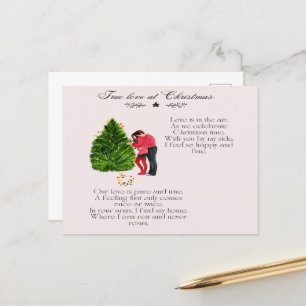 Cartes Pour Fêtes Annuelles Véritable Amour Au Poème De Noël