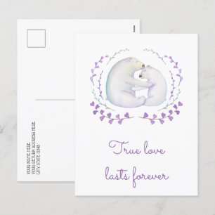 Cartes Pour Fêtes Annuelles Véritable Amour Dure Pour Toujours Ours Polaire Va