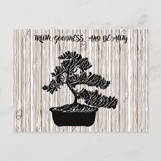 Cartes Pour Fêtes Annuelles Vérité Abstraite Bonté Beauté Bonsai Arbre citatio (Devant)