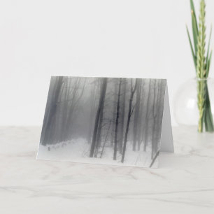 Cartes Pour Fêtes Annuelles Vermont Snowy Woods holiday card