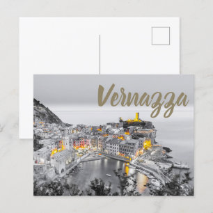 Cartes Pour Fêtes Annuelles Vernazza Cinque Terre Ligurie Italie