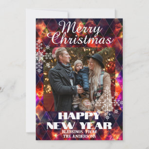 Cartes Pour Fêtes Annuelles Verre coloré brumeux Photo Multicolores