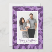 Cartes Pour Fêtes Annuelles Verre violet moderne Joyeux Noël Photo (Devant)