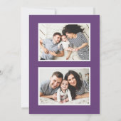 Cartes Pour Fêtes Annuelles Verre violet moderne Joyeux Noël Photo (Dos)