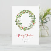 Cartes Pour Fêtes Annuelles Verrerie de Noël d'aquarelle moderne (Debout devant)