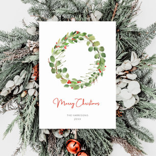 Cartes Pour Fêtes Annuelles Verrerie de Noël d'aquarelle moderne