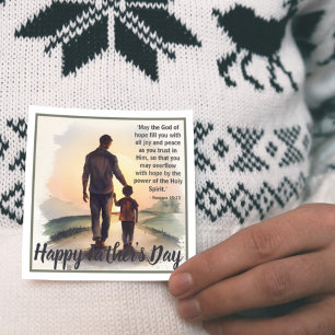 Cartes Pour Fêtes Annuelles Verset biblique pour la fête des Pères : Romains 1