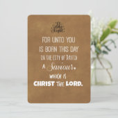 Cartes Pour Fêtes Annuelles Verset de la Bible de Noël (Debout devant)