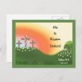 Cartes Pour Fêtes Annuelles Verset écritures de Pâques (Devant / Derrière)