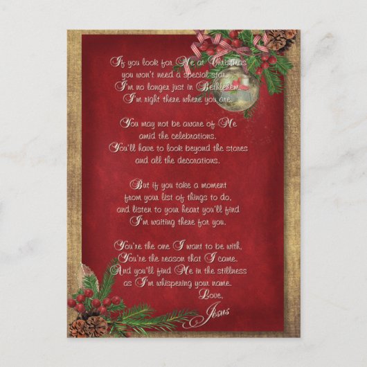 Cartes Pour Fêtes Annuelles Verset inspirant Noël (Devant)