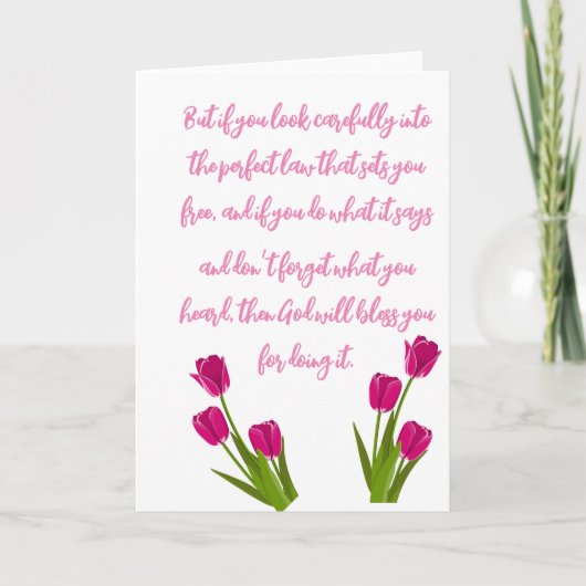 Cartes Pour Fêtes Annuelles Versets de la Bible (Devant)