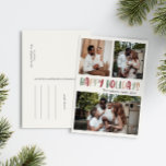 Cartes Pour Fêtes Annuelles Vert coloré Joyeux Joyeux Vacances Gras Trois Phot<br><div class="desc">Cette carte postale verte colorée et joyeuse vacances audacieuse en trois photos est parfaite pour votre accueil de vacances amusant, créatif et lumineux. C'est une police moderne unique et ludique en rouge, tan boho, et vert clair et foncé, pour une agréable sensation de saison. Si vous cherchez à égayer l'hiver...</div>