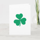 Cartes Pour Fêtes Annuelles Vert de shamrock de la Saint-Patrick Blanc (Devant)